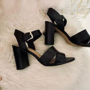 Aldo Black Heeled Sandals - Size 9 - Barely Worn, Excellent Condition, Stable